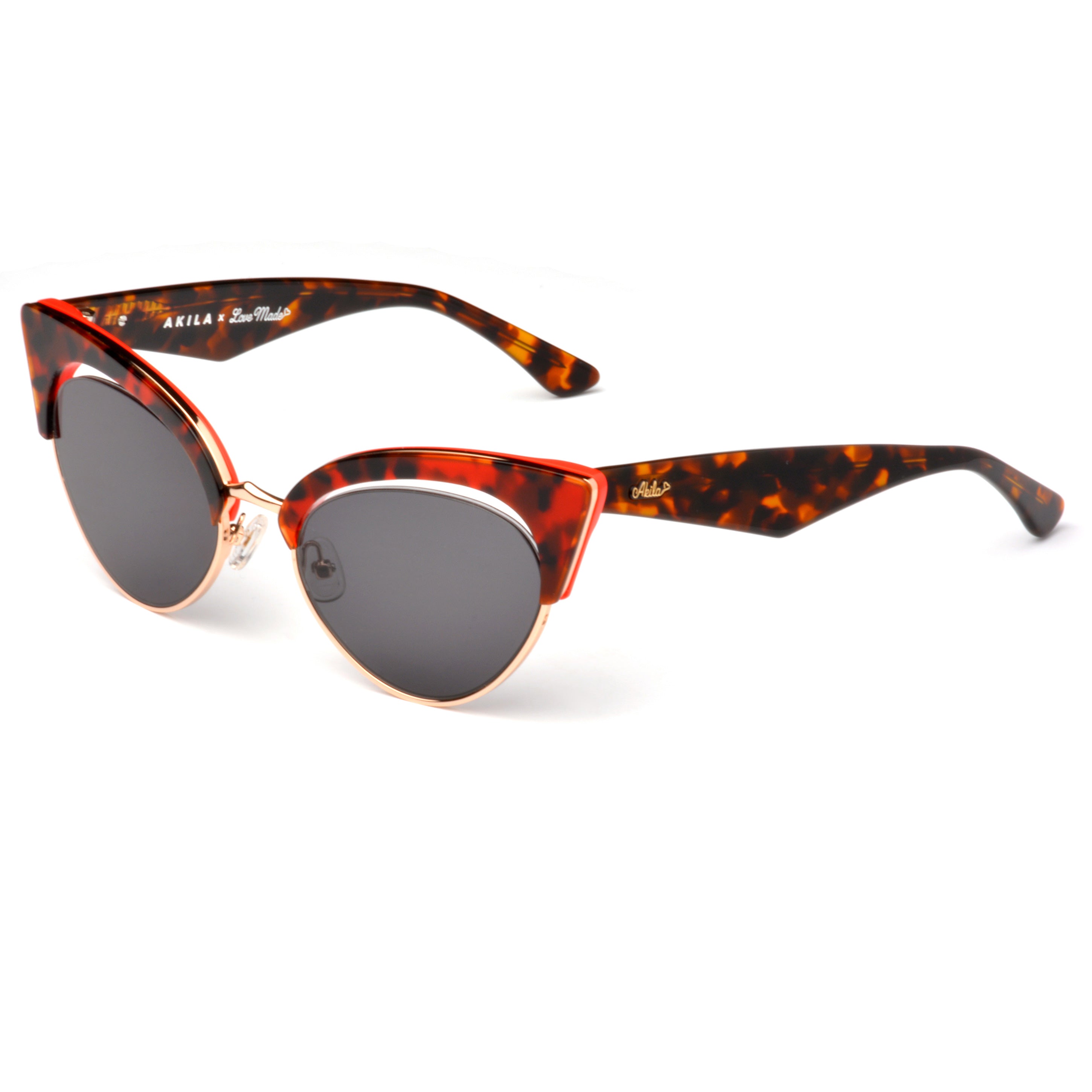 Akila x Love Made Cat Eye Sunglasses - Red Tortoise – LOVE MADE