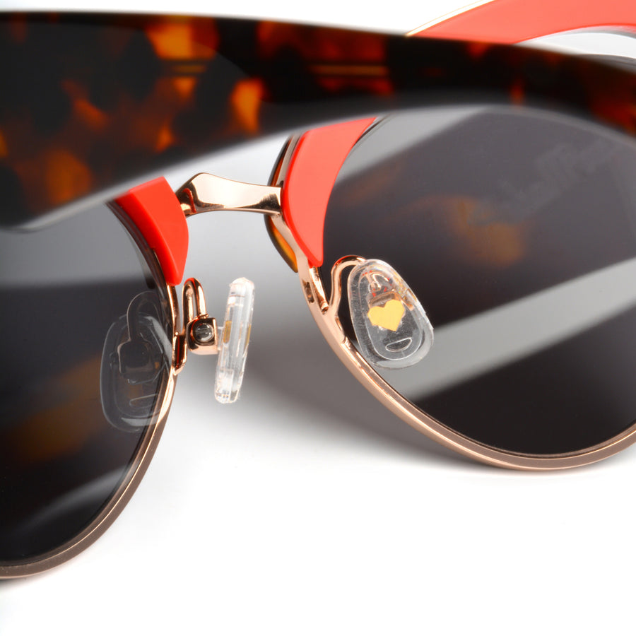 Akila x Love Made Cat Eye Sunglasses - Red Tortoise